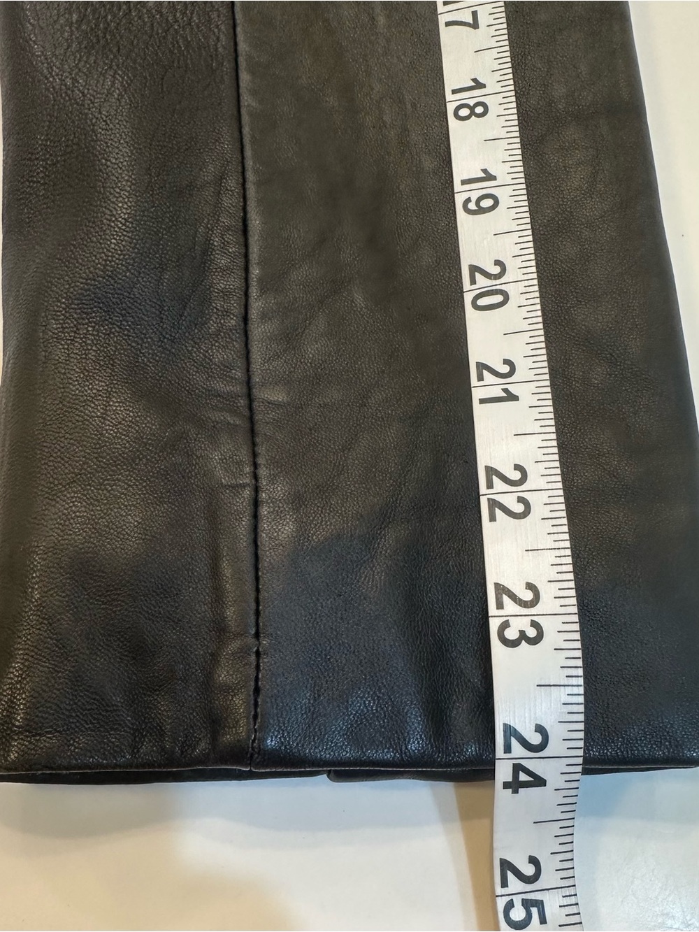 Vintage Harvé Benard Black Genuine Leather Mid-Length Car Coat Jacket Large - Picture 15 of 15